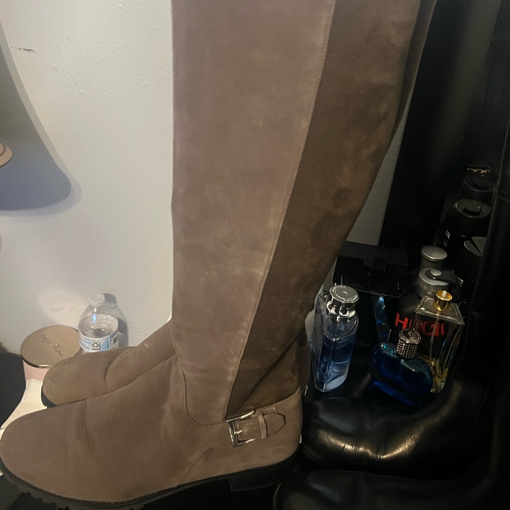 Women's Taupe Knee-High Boots